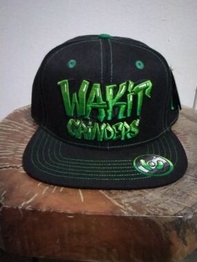 Wak It Grinders Offical Genius Black/Green Snapback w/ Bold Embroidered Logo